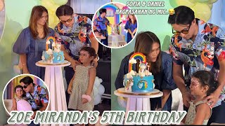 Zoe Miranda 5th Birthday cute magpasahan ng mic nina Sofia Andres at Daniel Miranda para sa speech