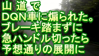 【スカッとする話】山道でＤＱＮ車に煽られた。ブレーキ踏まずに急ハンドル切ったら予想通りの展開に