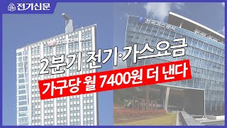 2분기 전기·가스요금 5.3%씩 인상…가구당 월 7400원 더 낸다