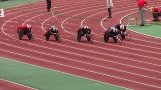 T54 男子 100m 決勝（+0.6）：2022 第33回 日本パラ陸上競技選手権大会