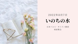 【柏原教会】  2022/8/7　主日礼拝