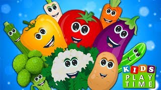 Ten Little Vegetable Song | Educational video for kids and children