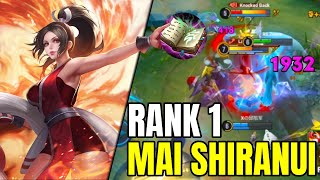 Top 1 Mai Shiranui Plays! INSANE ONE-SHOT BUILD in High Rank