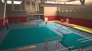 3d Animation for a proposed gymnasium at Qatar