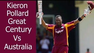 Young Kieron Pollard 2nd ODI Century Vs Australia 2012 - Amazing Hitting