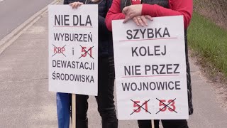 Kolej Dużych Prędkości: mieszkańcy gminy Czernica protestują