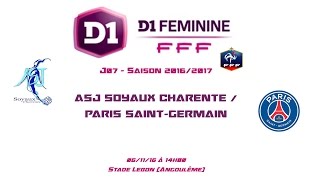 D1F - 2016/2017 - J07 - ASJ Soyaux / PSG - 06-11-16 - Le Live