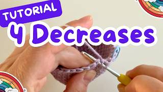 How To Crochet 4 Decrease Methods: Regular vs. Invisible & Yarn Over vs. Under