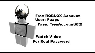Free Roblox Account Giveaway That Works