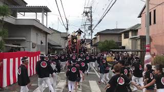 平成29年度 穴師連合試験曳き  板原町 ラストやり回し