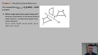 Geometry 9-5 Congruence Transformations: Problem 1 - Identifying Equal Measures