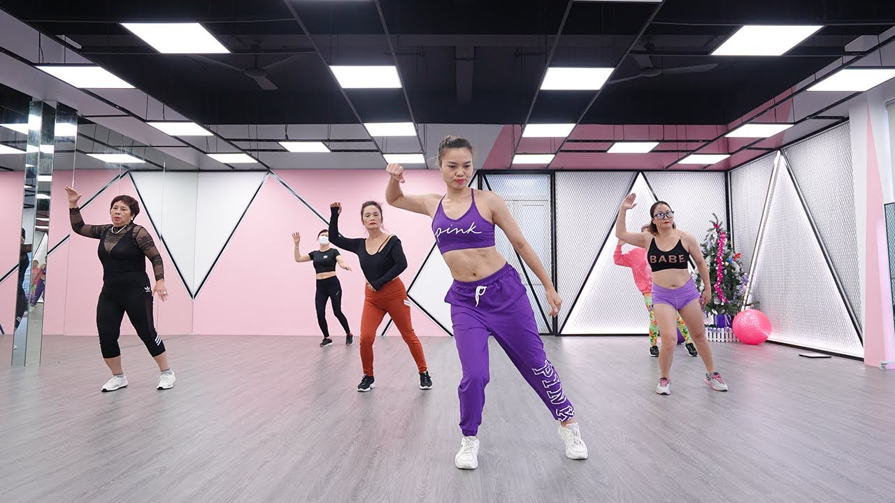 AEROBIC DANCE | 47 Minute Aerobic Dance Workout | BELLY + HIPS + THIGHS | 500 calorie workout