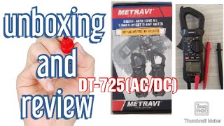 Model-DT-725(AC/DC) Digital auto-ranging T-RMS current clamp METER | UNBOXING and REVIEW.