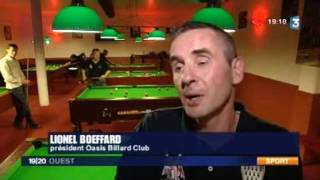 Reportage France 3 Oasis Billard Club Guérande