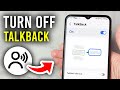 How To Turn Off TalkBack Screen Reader - Step By Step