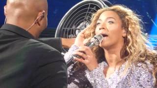 Beyonce Hair Caught in Fan Montreal