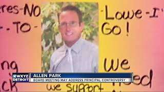 Allen Park Middle School students protesting to support principal placed on administrative leave