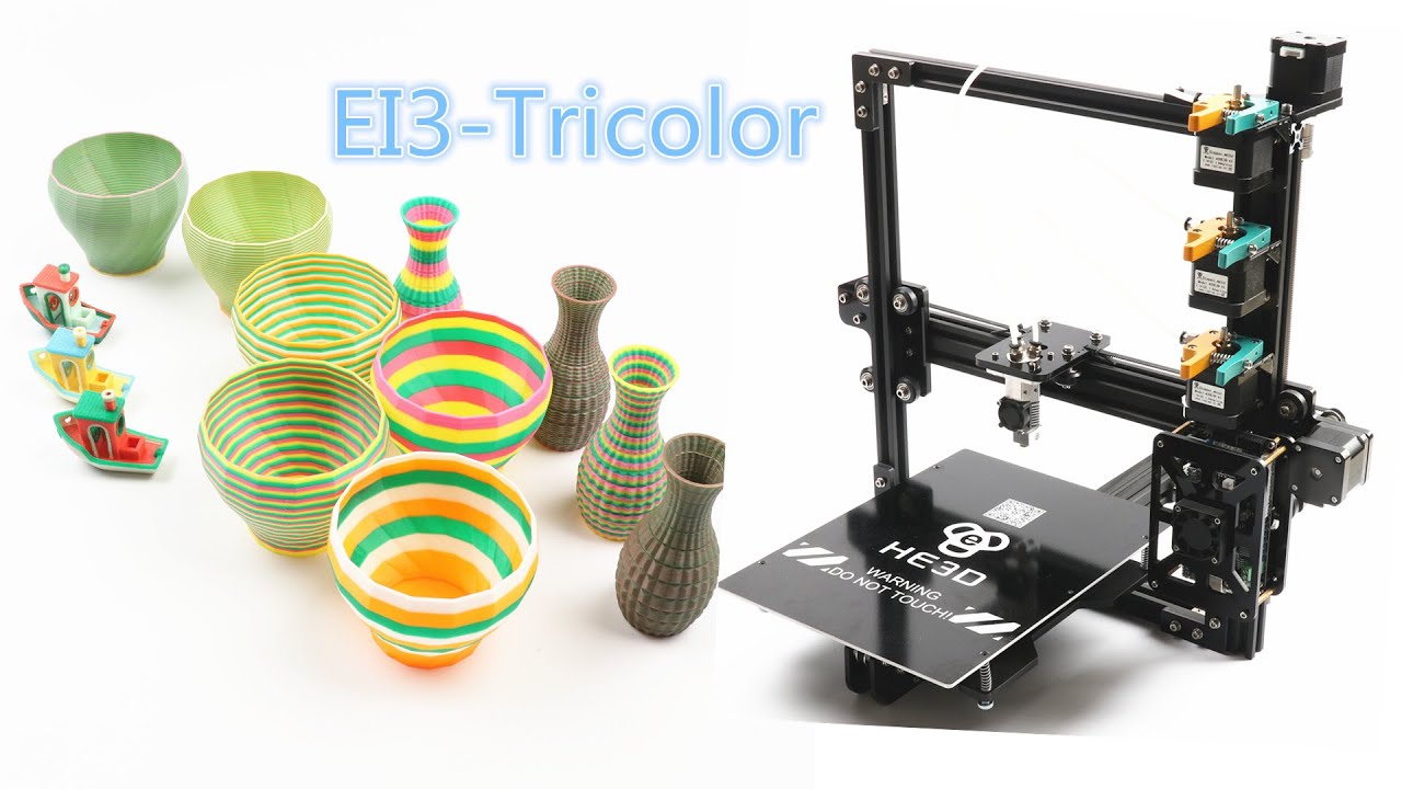 HE3D EI3 -Tricolor 3D Printer Kit - YouTube