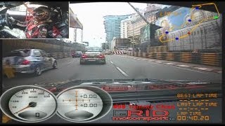 2012 Macau Grand Prix Roadsport #98 Tommy Chan Chasing and Overtaking