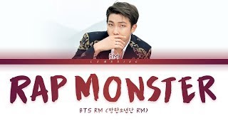 BTS RM - Rap Monster (방탄소년단 - Rap Monster) [Color Coded Lyrics/Han/Rom/Eng/가사]