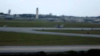 沖縄　嘉手納基地　Ｆ－２２（ラプター）早朝訓練より帰還  Kadena, Okinawa base F-22 Raptor