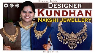 Designer Kundhan Nakshi | Bridal nakshi | Seeta gold \u0026 diamond | Temple Jewellery | Sowmya Reddy