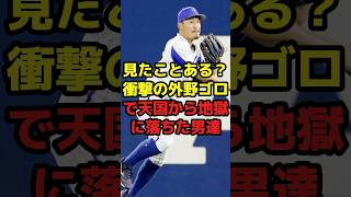 見たことある？衝撃の外野ゴロで天国から地獄に落ちた男達#shorts #野球 #プロ野球 #スポーツ #天国 #地獄級 #衝撃 #珍プレー