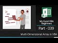 MsExcel VBA Beginners Part 039 Multi Dimensional Array in VBA