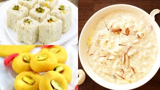 3 Instant Sweets Recipes |Sabudana Kheer, Coconut Peda, and Kalakand #sweets