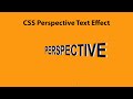 CSS Perspective Text Effect