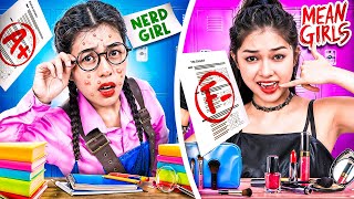 Nerd Girl Vs Mean Girl At School! Mean Girl Became My Best Friend!