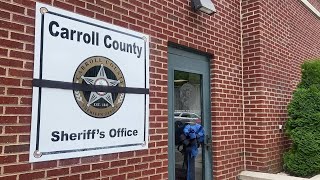 VIDEO: Memorial for fallen Deputy Logan Utt outside of Carroll County Sheriff's Office