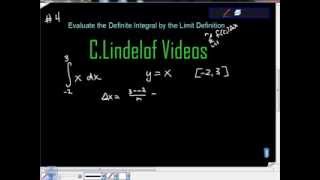 Evaluate the Definite Integral by the Limit Definition 4