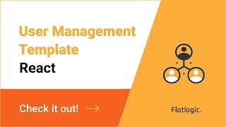 User Management Template Made with React.js: Highly Intuitive Dashboard for User Management (2021)