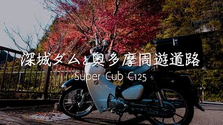 スーパーカブC125で国道139号線と奥多摩周遊道路を走る【山梨・深城ダム】