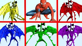 All Team Spider-Man VS All Team color Dragon Siren Head