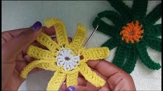 Best Way to Make Sun Flower On Chrochet|Really Easy Crochet Project For Beginners