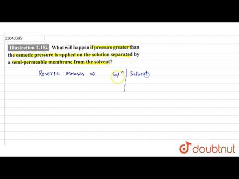 What happens when a pressure greater than osmotic pressure is applied on the solution?
