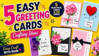 5 Easy Greeting Card Ideas 💌 | Handmade Cards for Every Occasion DIY Greeting Cards ✨