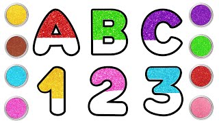 How to Draw ABC and 123 | Drawing and Coloring For Kids and Toddlers | Chiki Art Hindi