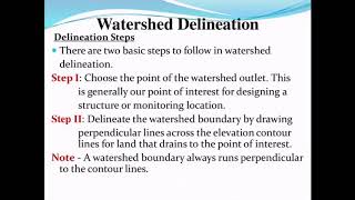 Watershed delineation