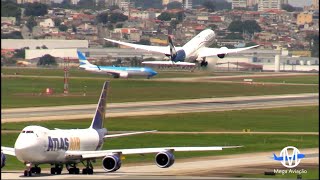 Show de Decolagens Belíssimas no  Aeroporto de Guarulhos São Paulo Movimento Gigantesco 25/01/25✔