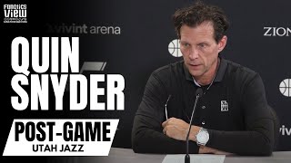 Quin Snyder Reacts to Rudy Gobert vs. Myles Turner Altercation & Utah Jazz Loss vs. Indiana Pacers