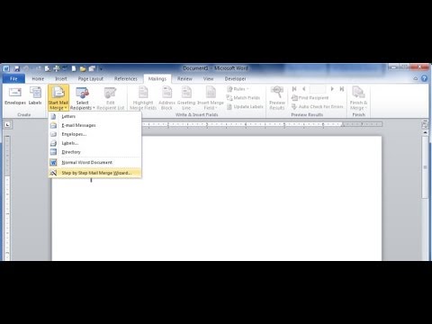 Learn to use Mail Merge in Word 2010/2007 Learn to use Mail Merge in Word 2010/2007