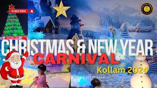 Christmas carnival🧑🏼‍🎄 World's largest live dancing christmas tree \u0026 Winter village - Asramam ground