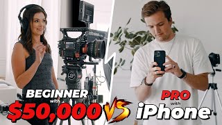 Beginner with $50,000 RED Camera vs PRO with iPhone 13!