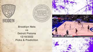 Detroit Pistons at Brooklyn Nets Betting Odds, Picks & Preview