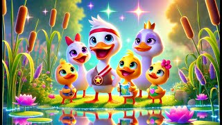 Cinco Patitos Traviesos 🐥 | Canción Infantil Divertida en Español