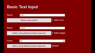 HTML CSS JavaScript: Text Input -- oninput event