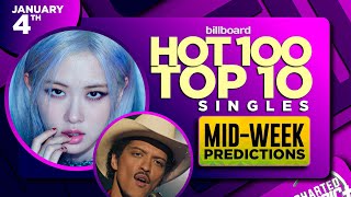 MID-WEEK PREDICTIONS | Billboard Hot 100, Top 10 Singles | January 11th, 2025